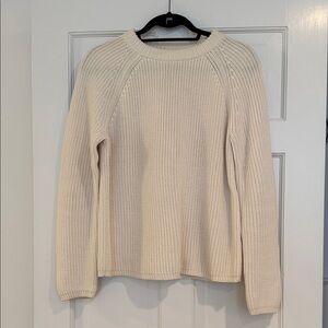 Jenni Kayne Cotton Crew Neck Ivory Women's Sweater